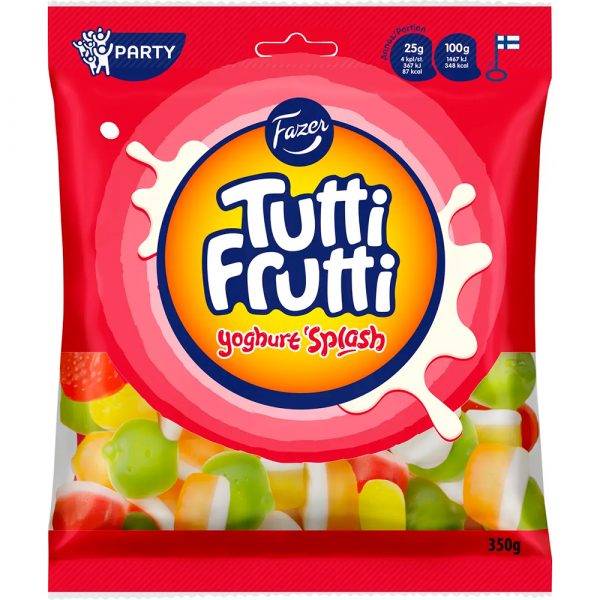 FAZER TUTTI FRUTTI YOGHURT SPLASH 350G