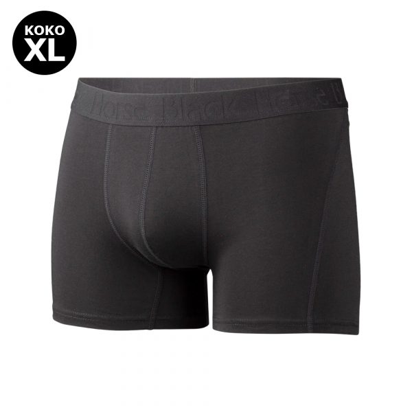 M BOXERIT BH MUSTA TEKSTIKUMINAUHA XL