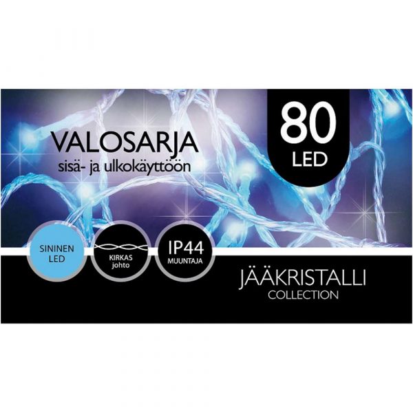 ULKOVALOSARJA 80LED SININEN/10M JOHTO