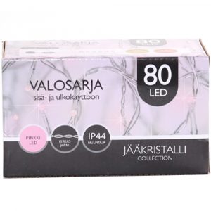 ULKOVALOSARJA 80LED PINKKI/10M JOHTO