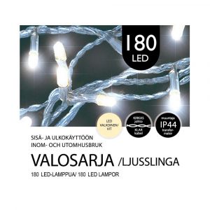 ULKOVALOSARJA 180L KYLMÄ VALKOINEN