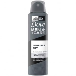 DOVE MEN SPRAY     INVISIBLE DRY 150ml