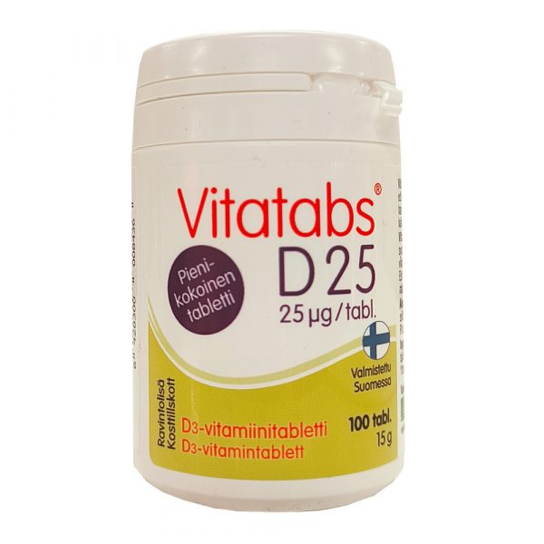 VITATABS D25 100KPL D-VITAMIINI 25µg