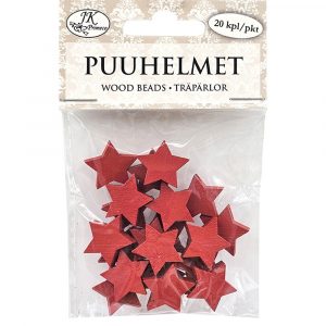 PUUHELMET 2CM TÄHTI PUNAINEN 20KPL