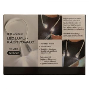 LUKU-/KÄSITYÖVALO  USB LADATTAVA