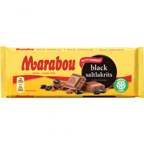 MARABOU BLACK      SALTLAKRITS 100g