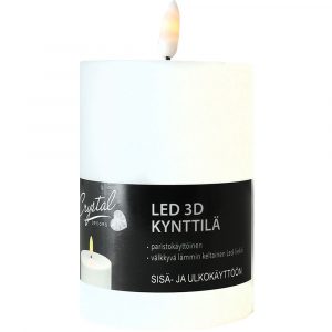 LED KYNTTILÄ MAXI  3D 10x25cm SIS/ULOS