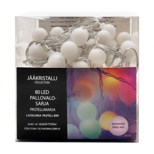 PALLOVALOSARJA IP44 80-Led pastelli