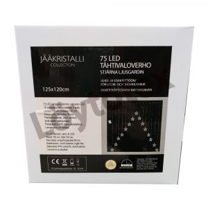 TÄHTIVALOVERHO IP44 125x120cm/75Led pk.