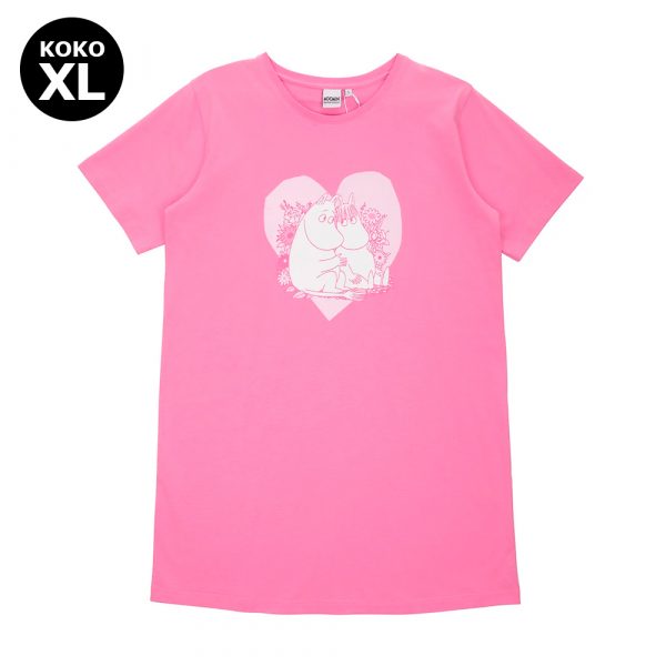N YÖPAITA PINKKI   RAKASTETTU XL