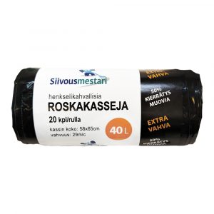 ROSKAKASSI musta   40L/20kpl