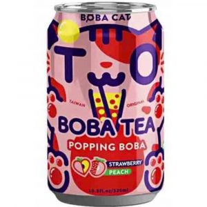 BOBA CAT BUBBLE TEA 320ml STRAWBERRY