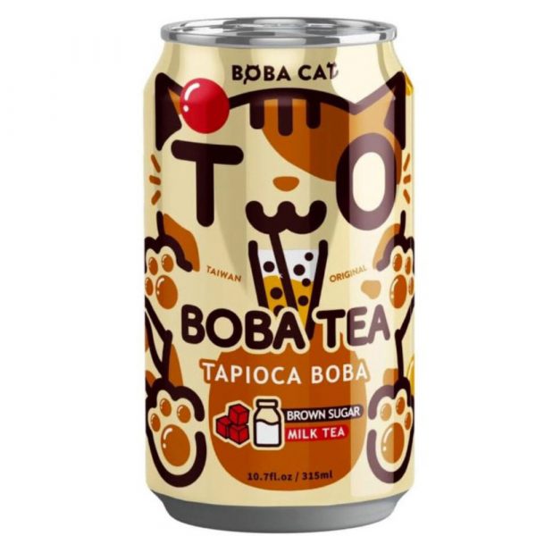 BOBA CAT BUBBLE TEA 320ml BROWN SUGAR