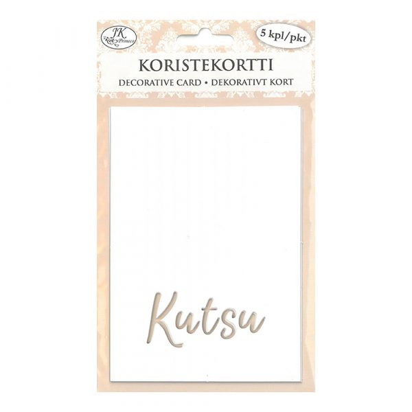 KORISTEKORTTI 5kpl KUTSU VALKOINEN