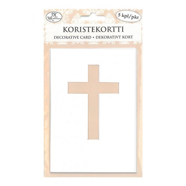 KORISTEKORTTI 5kpl RISTI VALKOINEN